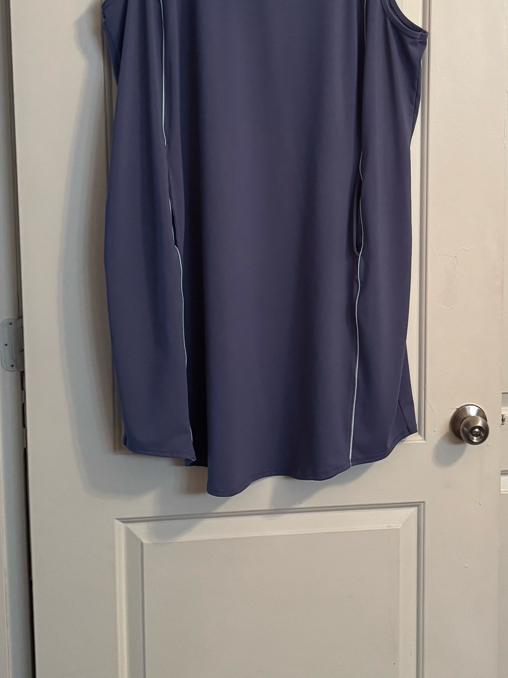 Livi Active Plus Size 22/24 Blue/Gray Dress Light Blue Piping